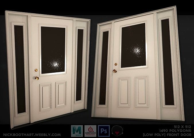 Front Door Low Poly Mobile Ready
