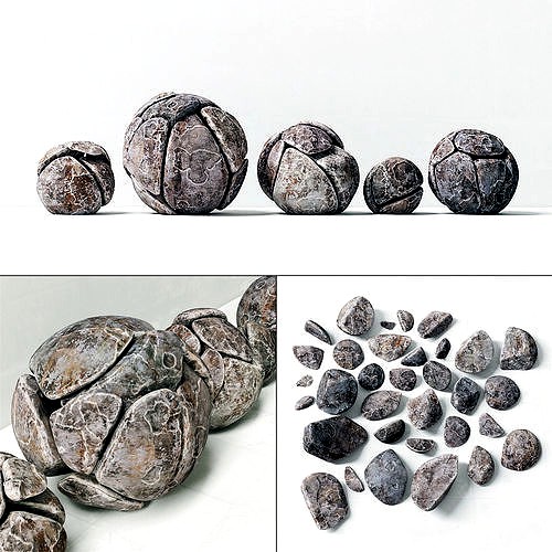 Spherical stone decor