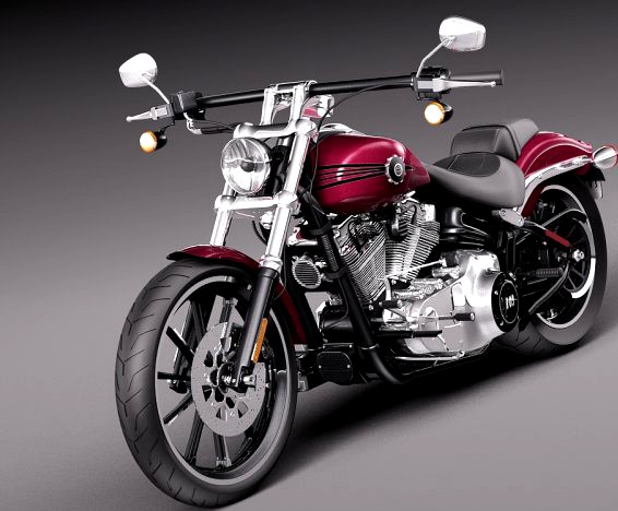 Harley Davidson Softail BreakOut 2015 3D Model