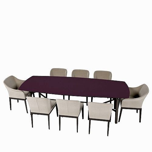 Giorgetti blade table and giorgetti normal chair