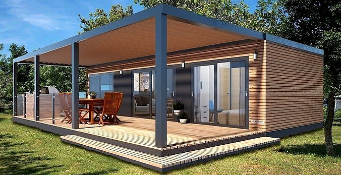 mobile home tiny house vacation house on 40m2 3dmodel