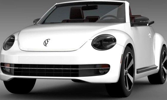 VW Beetle Cabrio 2013 3D Model