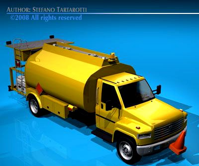Airport fuel truck 3D Model