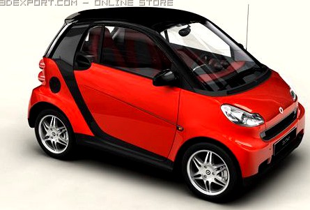 Smart ForTwo Coupe 2009 3D Model