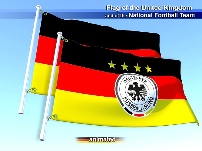 Flags of the Germany and the National Football Team