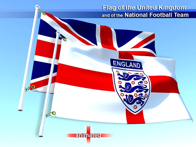Flags of the United Kingdom and the National Football Team