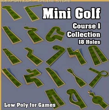 Mini Golf Course 1 Collection 3D Model