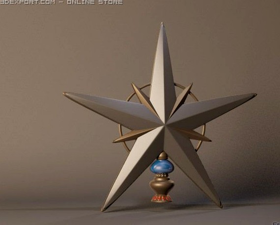 Christmas Tree Star 3D Model