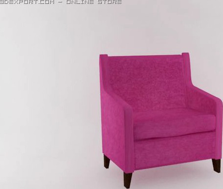 Pink armchair 3D Model