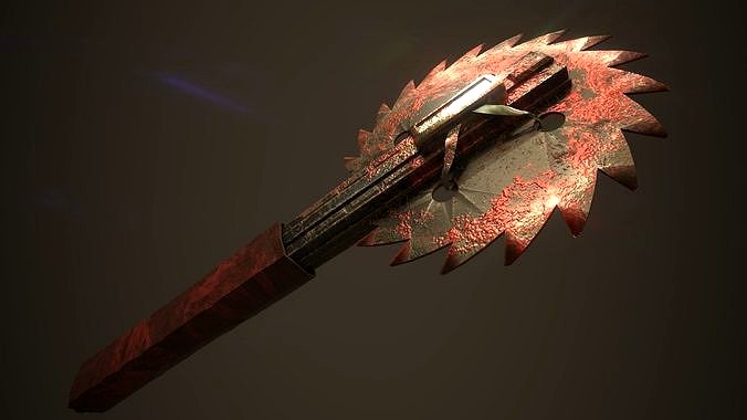 3D Post Apocalyptic Saw Blade Melee Weapon Bat