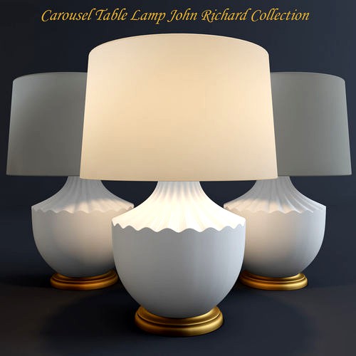 Carousel Table Lamp White  John Richard Collection