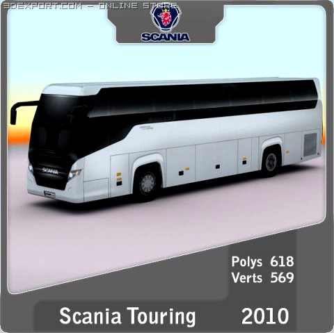 2010 Scania Touring 3D Model