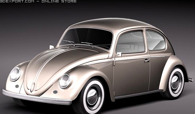 Volkswagen Beetle 1950 3D Model