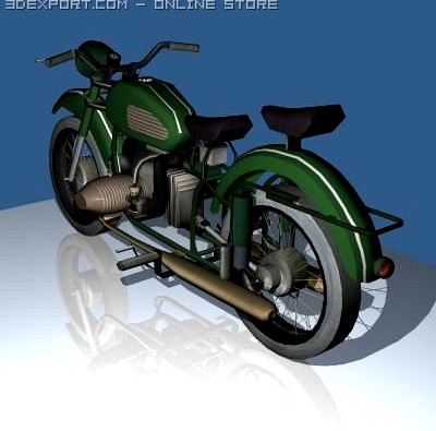 Motorcyclemilitary version 3D Model