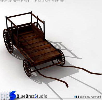 Ancient chariot 2 3D Model