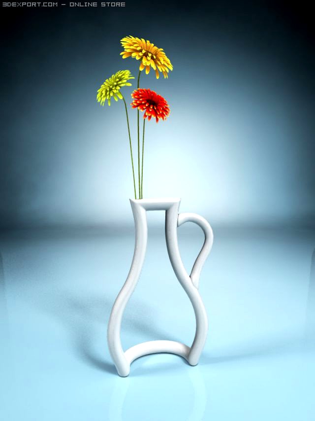 Vase Silhouette 3D Model