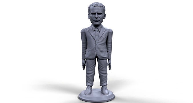 Emmanuel Macron stylized high quality 3D printable miniature | 3D