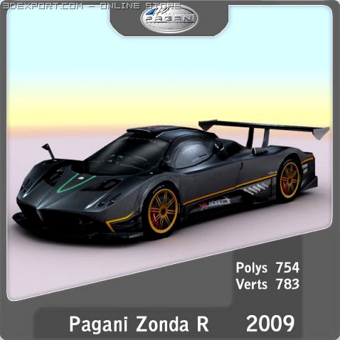 2009 Pagani Zonda R 3D Model