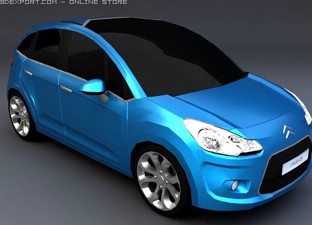 Citroen C3  2010  3d model car 3D Model