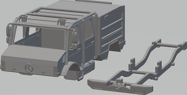 Mercedes Unimog Fire Truck Printable  | 3D
