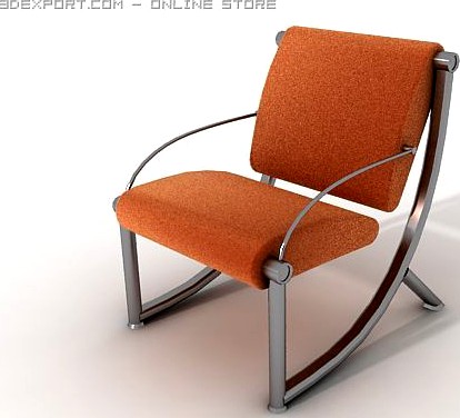 Armchair Inox 3D Model