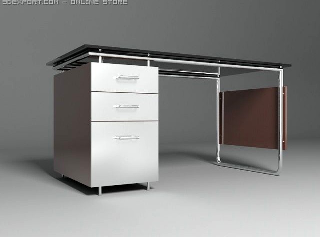 Glass desk 3D Model