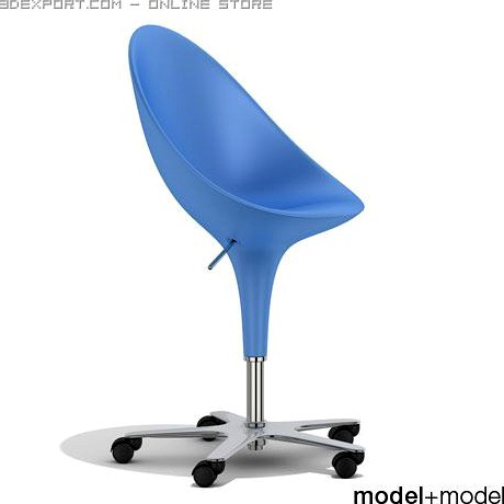 Magis Bombo chair on wheels 3D Model