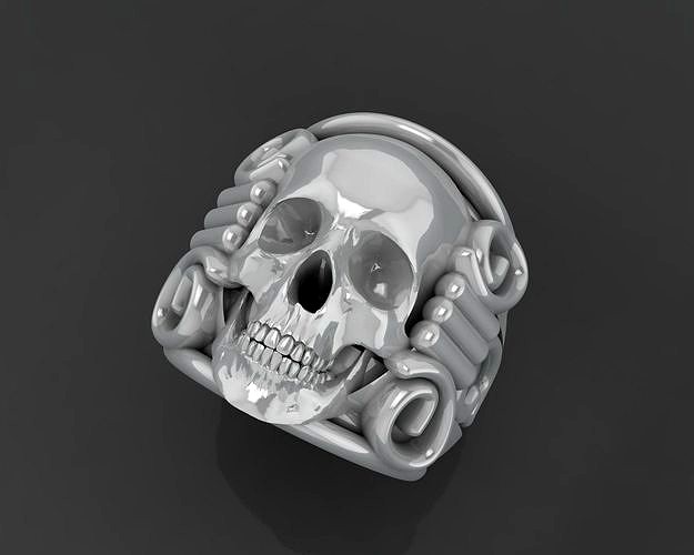 Skull Ring 3D printing model | 3D