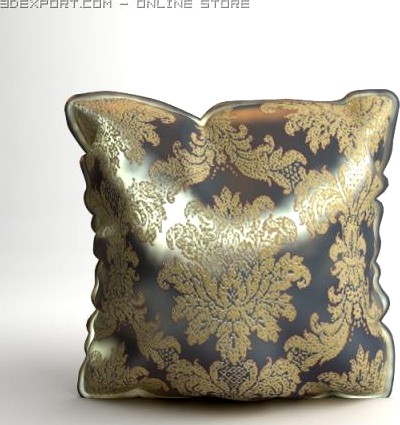 Brocade Decorative Pillow Photoreal 3D Model