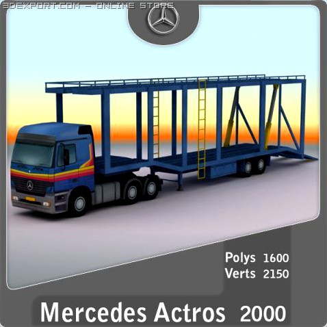 2000 Mercedes Actros trailer 3D Model