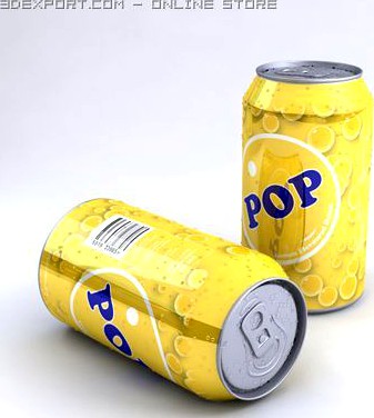 Unbranded Soda Can with multiple flavours 3D Model