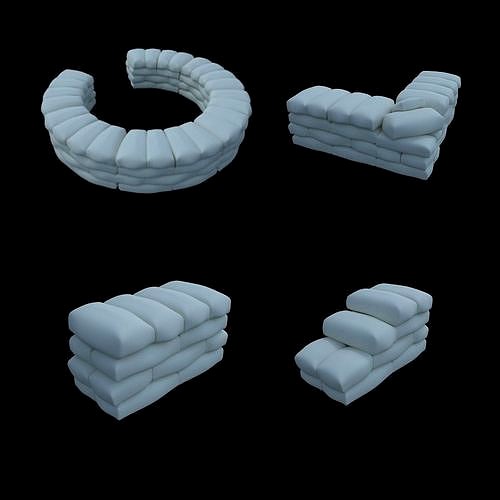 Sandbags Trench | 3D