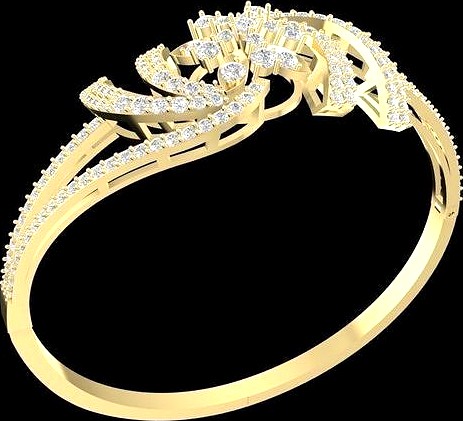 1513  Diamond Bangle | 3D