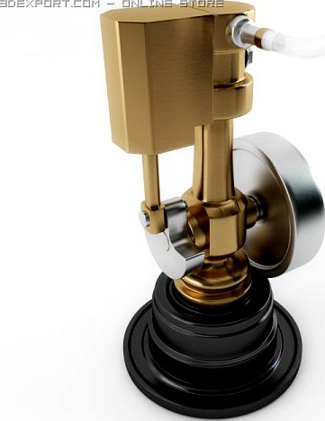 Minature Wobble Steam Engine 3D Model