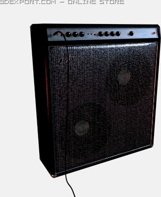 Bass Amplifier 3D Model
