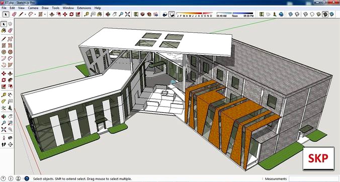 Sketchup Cultural center E7