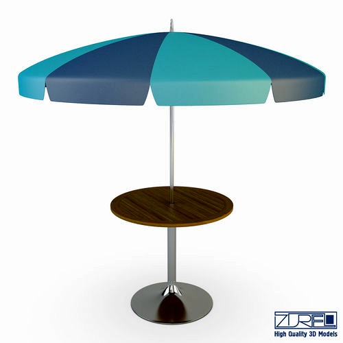 Patio table with umbrella v 4