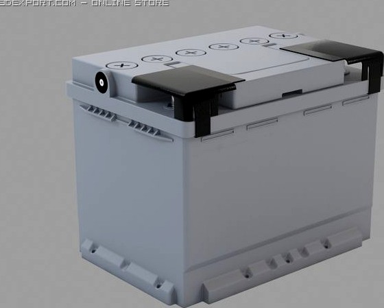 Car battery 3D Model