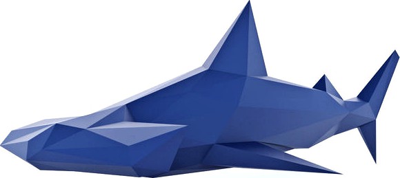 Hammerhead Shark Low Poly