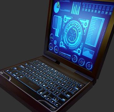Low Poly Laptop Computer