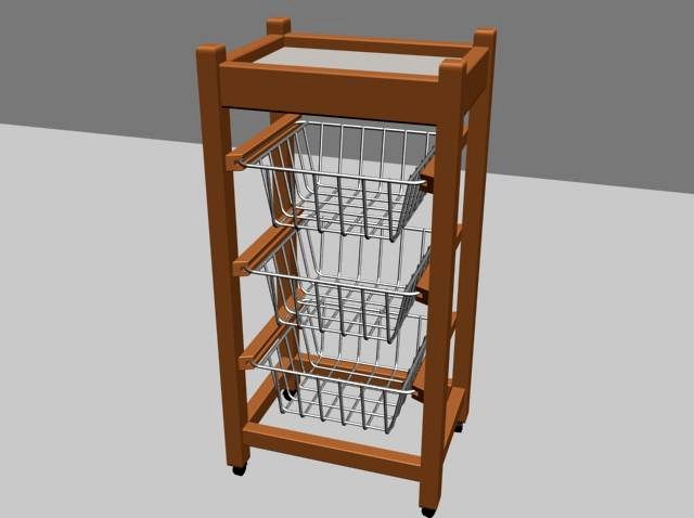 Little kitchen cabinet 3D Model