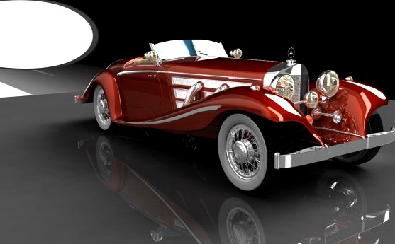 1936 MercedesBenz 540K Spezial Roadster 3D Model