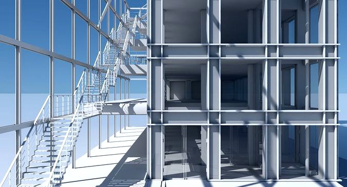 Commercial Building Facade 08