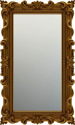 Curved rectangle mirror