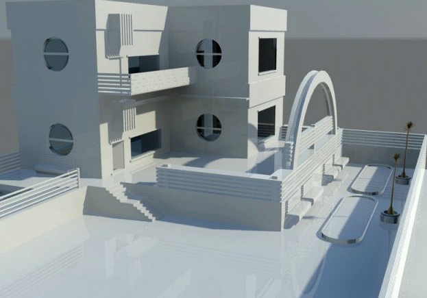 Residential building complex 3D Model