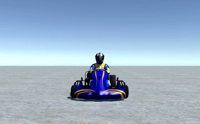 Low Poly Kart With Player 6