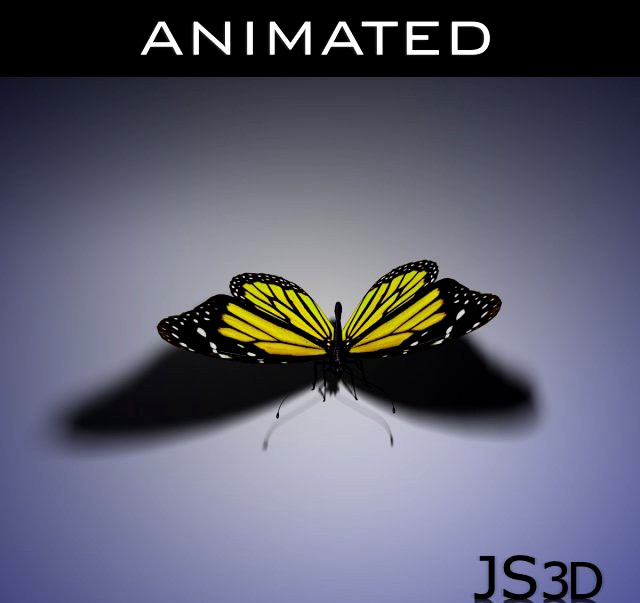 Butterfly Animated 3D Model