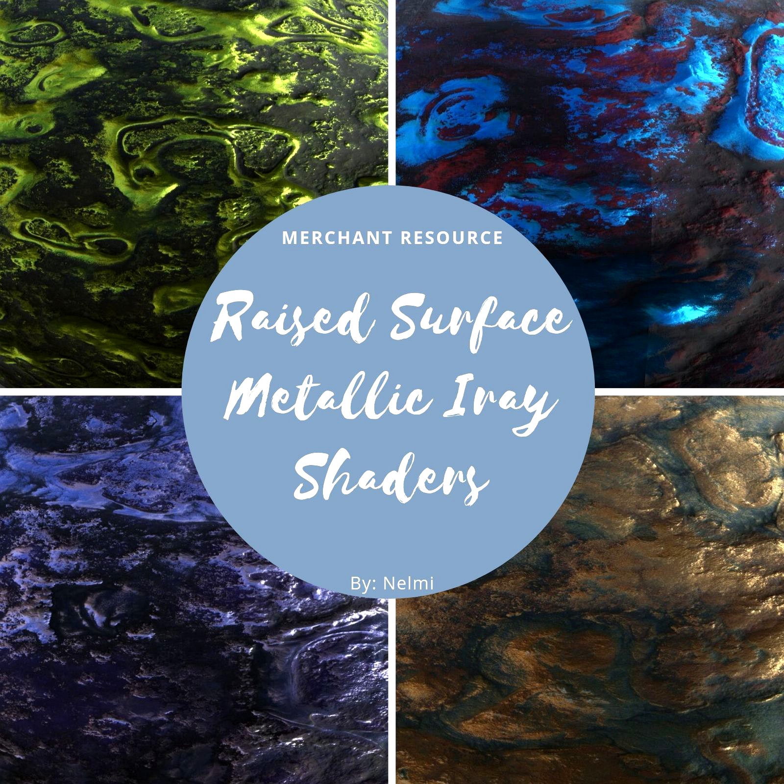 Raised Surface Metallic Iray Shaders