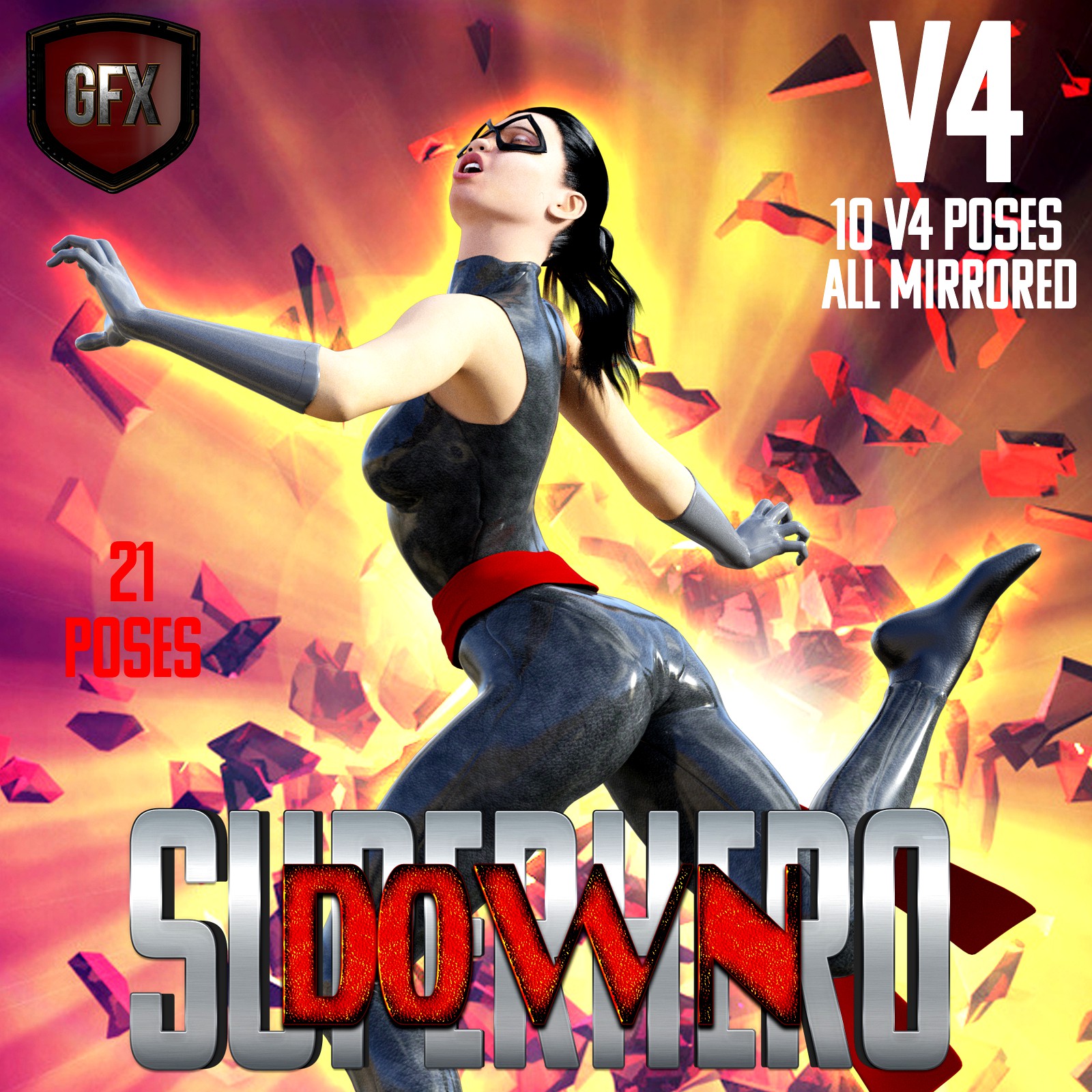 SuperHero Down for V4 Volume 1