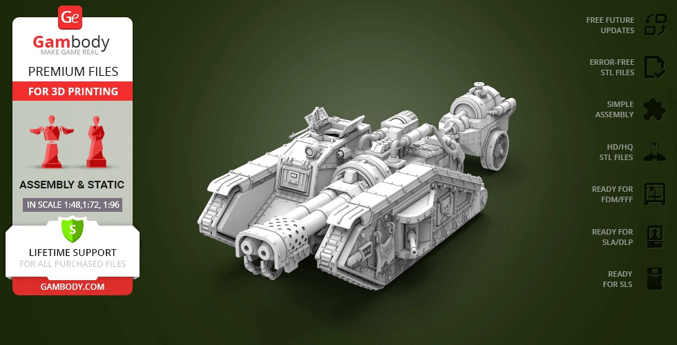 Flamethrower Tank 3D Printing Model | Assembly